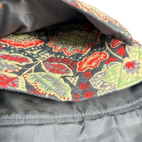 Vera Bradley Nomadic Floral Quilted Crossbody Purse Handbag Shoulder Bag Gray - Picture 14 of 16